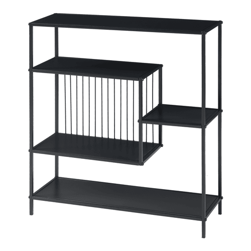 Consola Beesel 4 níveis metal 66x60x20cm - Preto en.casa