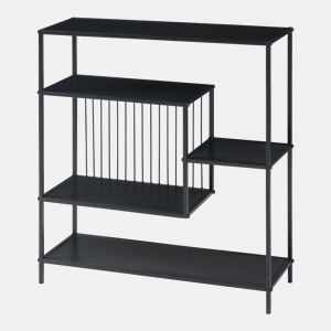 Consola Beesel 4 níveis metal 66x60x20cm - Preto en.casa