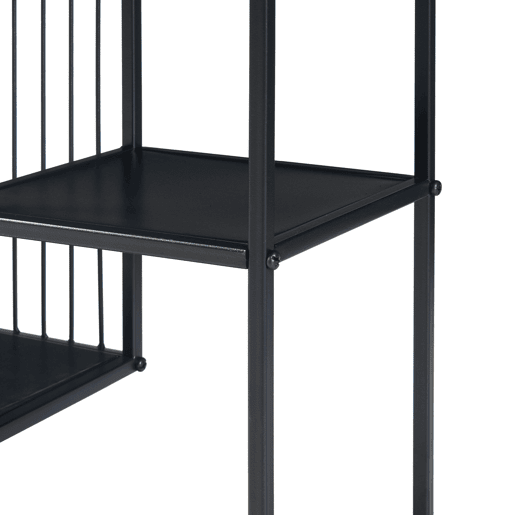Consola Beesel 4 níveis metal 66x60x20cm - Preto en.casa