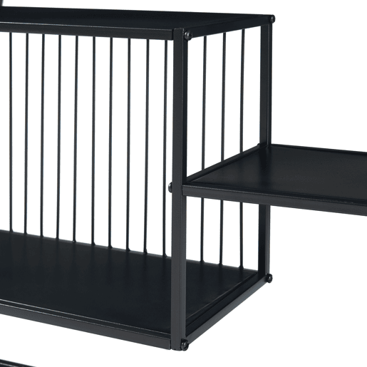 Consola Beesel 4 níveis metal 66x60x20cm - Preto en.casa
