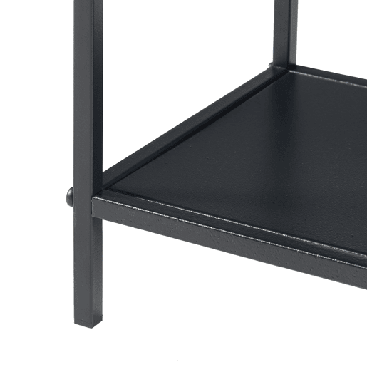 Consola Beesel 4 níveis metal 66x60x20cm - Preto en.casa