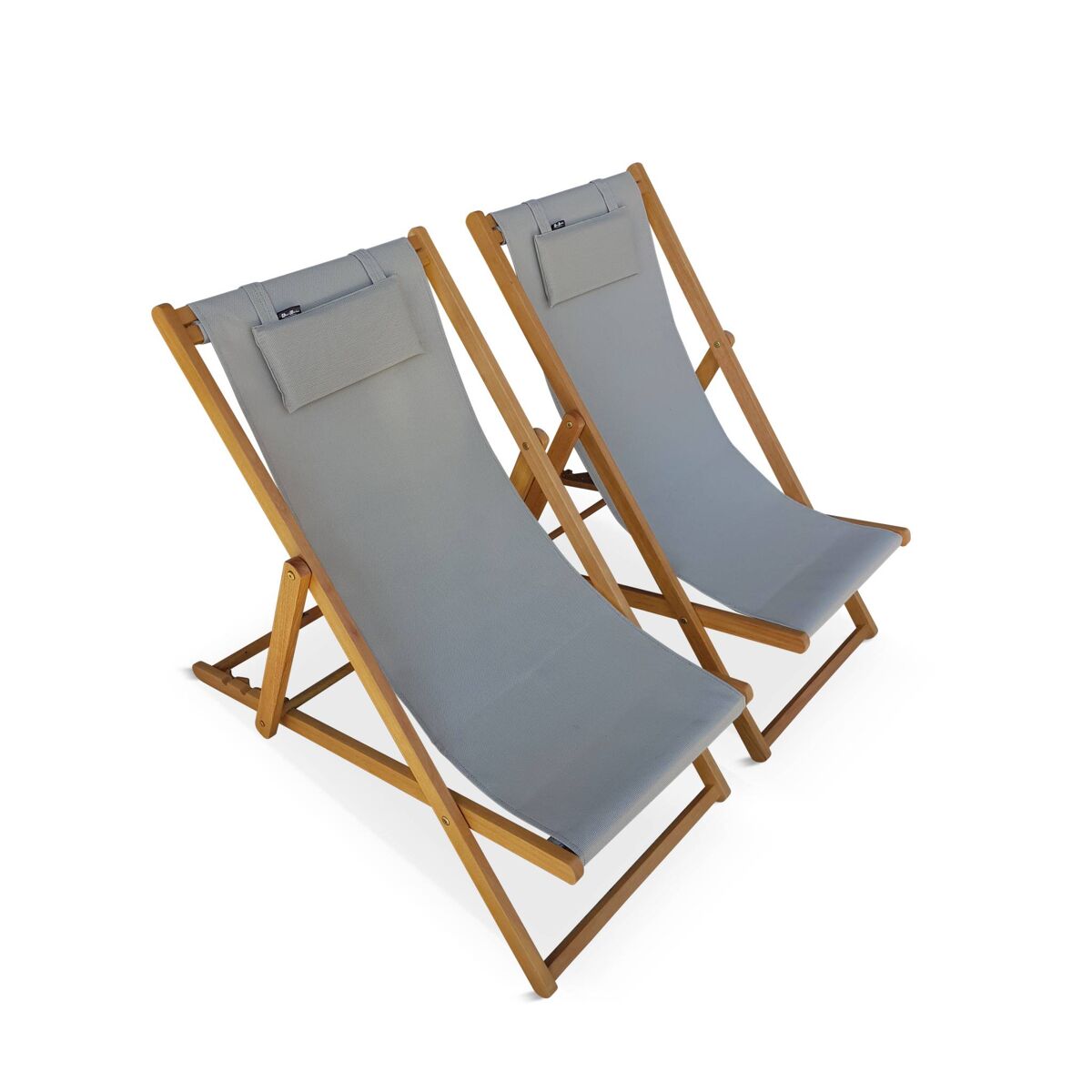 Hamaca plegable de madera de eucalipto, set de 2