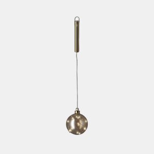 Bola de Natal Lumineo Dourado Cristal Ø 10 cm Para pendurar MicroLED