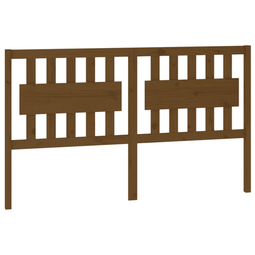 vidaXL Cabeceira de cama 155,5x4x100 cm pinho maciço castanho mel