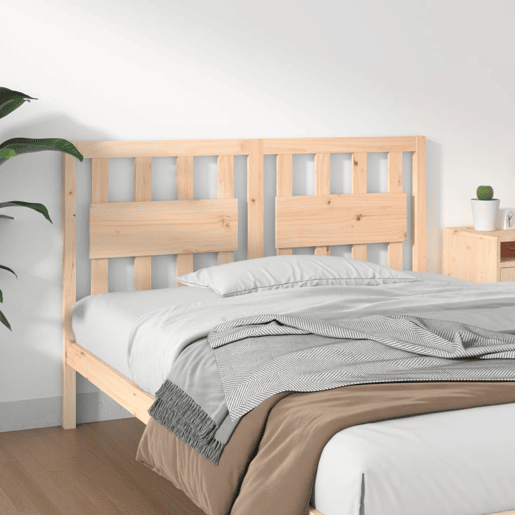 vidaXL Cabeceira de cama 140,5x4x100 cm pinho maciço