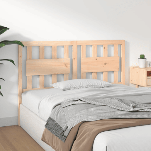 vidaXL Cabeceira de cama 140,5x4x100 cm pinho maciço