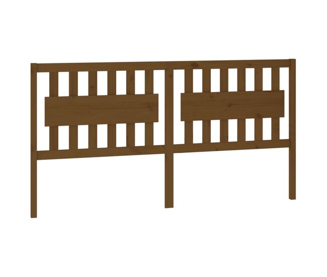Vidaxl cabecero de cama madera maciza pino marrón miel 185,5x4x100 cm