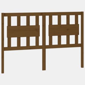 vidaXL Cabeceira de cama 145,5x4x100 cm pinho maciço castanho mel