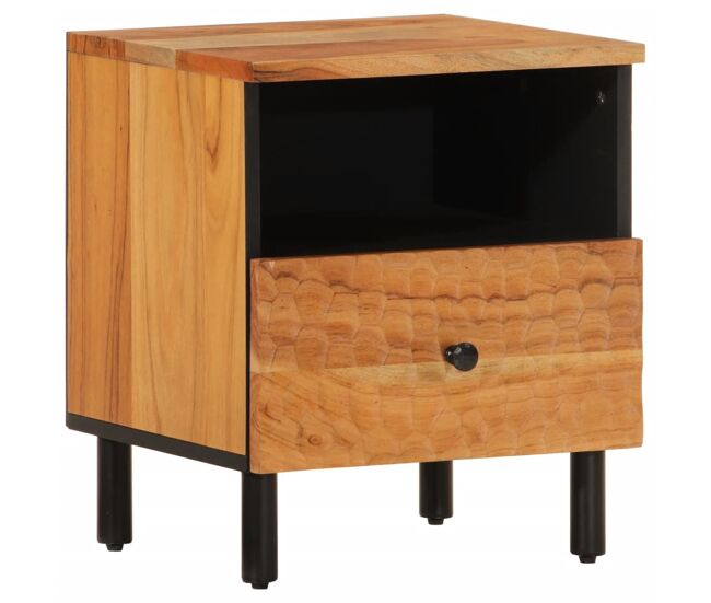 Vidaxl mesita de noche de madera maciza de acacia 40x33x46 cm