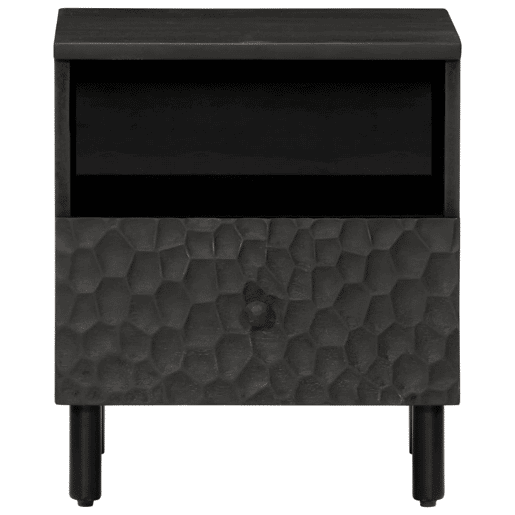 vidaXL Mesas de cabeceira 2 pcs 40x33x46 cm mangueira maciça preto vidaXL Mesas de cabeceira 2 pcs 40x33x46 cm mangueira maciça preto