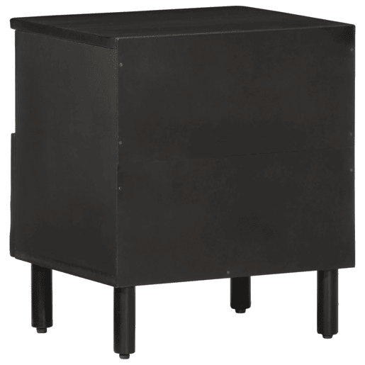 vidaXL Mesas de cabeceira 2 pcs 40x33x46 cm mangueira maciça preto vidaXL Mesas de cabeceira 2 pcs 40x33x46 cm mangueira maciça preto