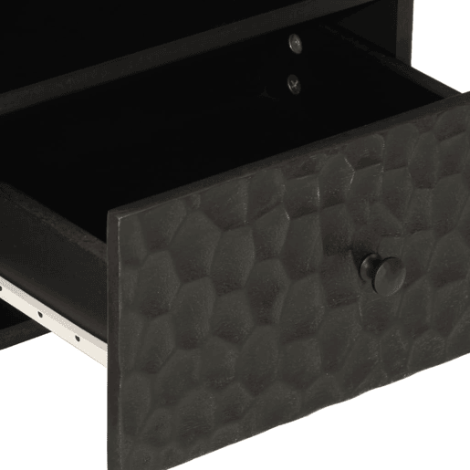 vidaXL Mesas de cabeceira 2 pcs 40x33x46 cm mangueira maciça preto vidaXL Mesas de cabeceira 2 pcs 40x33x46 cm mangueira maciça preto