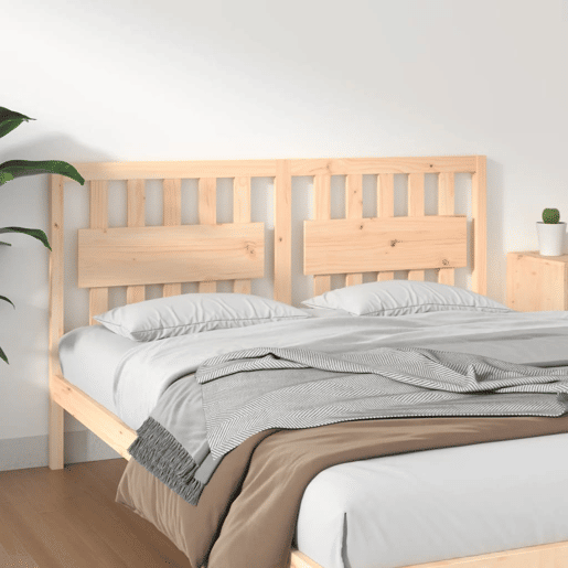 vidaXL Cabeceira de cama 165,5x4x100 cm madeira de pinho maciça