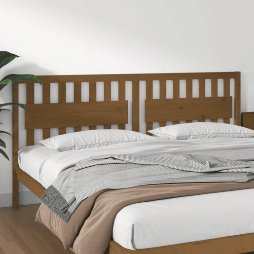 vidaXL Cabeceira de cama 205,5x4x100 cm pinho maciço castanho mel vidaXL Cabeceira de cama 205,5x4x100 cm pinho maciço castanho mel