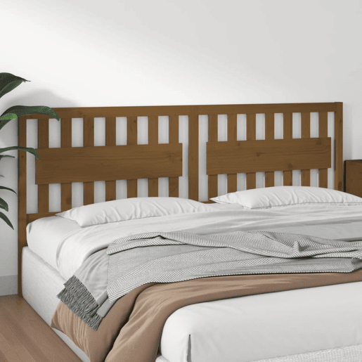 vidaXL Cabeceira de cama 205,5x4x100 cm pinho maciço castanho mel vidaXL Cabeceira de cama 205,5x4x100 cm pinho maciço castanho mel