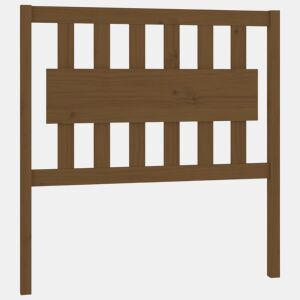 vidaXL Cabeceira de cama 95,5x4x100 cm pinho maciço castanho mel