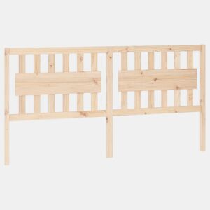vidaXL Cabeceira de cama 185,5x4x100 cm madeira de pinho maciça
