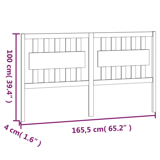 vidaXL Cabeceira de cama 165,5x4x100 cm pinho maciço cinzento vidaXL Cabeceira de cama 165,5x4x100 cm pinho maciço cinzento
