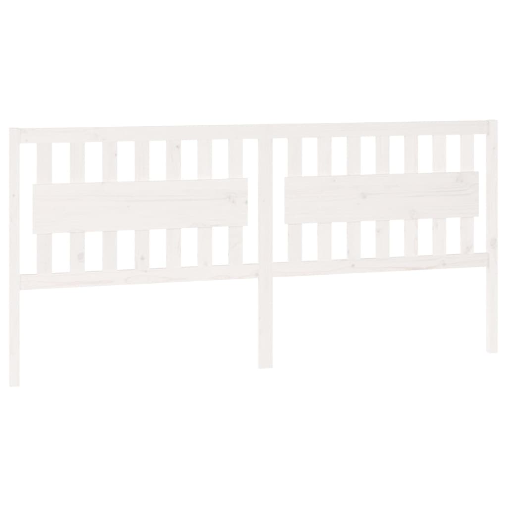 Vidaxl cabecero de cama madera maciza de pino blanco 205,5x4x100 cm
