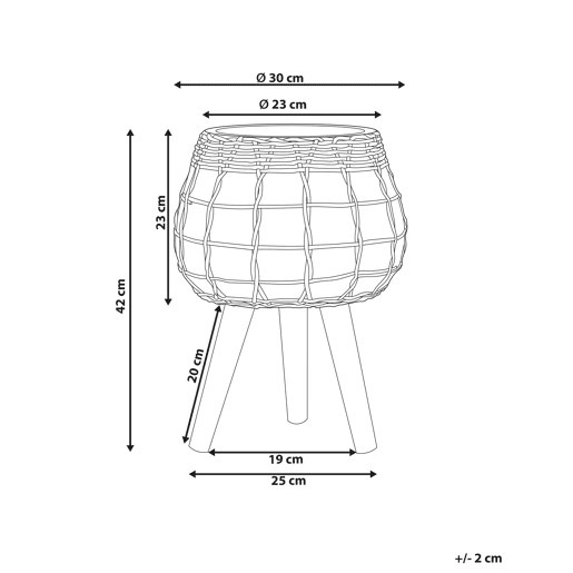Vaso alto para plantas DARMERA 30 cm Castanho claro