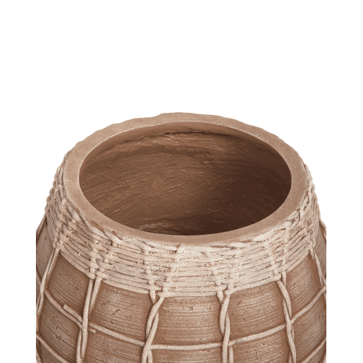 Vaso alto para plantas DARMERA 30 cm Castanho claro