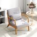 Butaca de Salón Terciopelo Sintético, Madera de Caucho HOMCOM Butaca de Salón Terciopelo Sintético, Madera de Caucho HOMCOM Gris