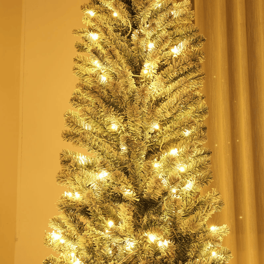 HOMCOM Árvore de Natal 225 cm Árvore de Natal Artificial com 220 Luzes LED de Duas Cores 519 Ramos e Suporte de Aço Árvore de Natal para Sala de Estar Interior Verde