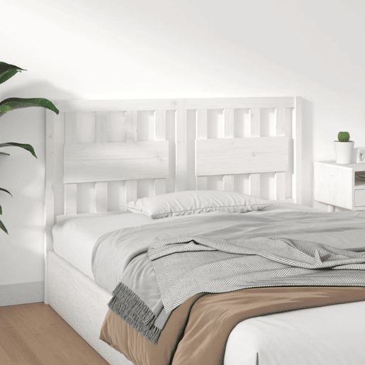 vidaXL Cabeceira de cama 145,5x4x100 cm madeira de pinho maciça branco vidaXL Cabeceira de cama 145,5x4x100 cm madeira de pinho maciça branco