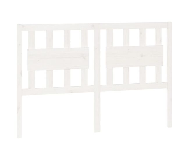 Vidaxl cabecero de cama madera maciza de pino blanco 125,5x4x100 cm