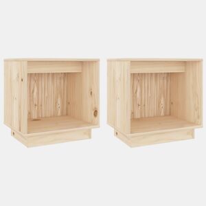 vidaXL Mesas de cabeceira 2 pcs 40x30x40 cm madeira de pinho maciça