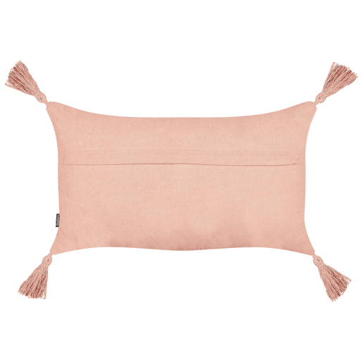 Conjunto de 2 almofadas decorativas VALVARIA Algodão 30 x 50 cm Rosa pêssego Padrão chevrón