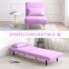 Sofá Cama Individual Lino Sintético, Espuma HOMCOM Sofá Cama Individual Lino Sintético, Espuma HOMCOM Rosa