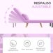 Sofá Cama Individual Lino Sintético, Espuma HOMCOM Sofá Cama Individual Lino Sintético, Espuma HOMCOM Rosa