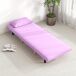 Sofá Cama Individual Lino Sintético, Espuma HOMCOM Sofá Cama Individual Lino Sintético, Espuma HOMCOM Rosa