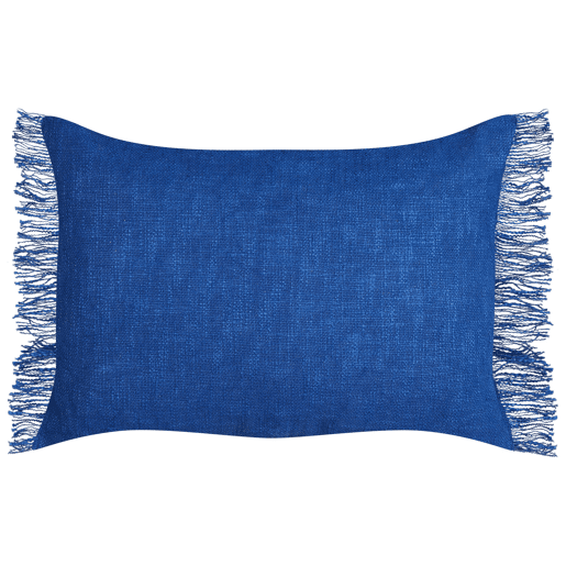 Conjunto de 2 almofadas decorativas MABA Algodão 50 x 35 cm Azul marinho Sólido