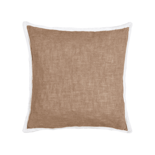 Conjunto de 2 almofadas decorativas IANTHE Algodão 45 x 45 cm Castanho Sólido