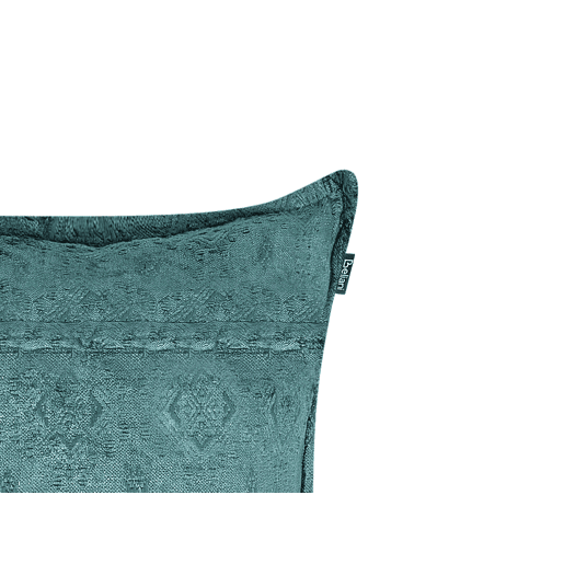 Conjunto de 2 almofadas decorativas VERPIS Algodão 50 x 50 cm Azul Sólido