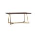 Mesa de comedor de madera de mango y base de metal .GINER Y COLOMER Mesa de comedor de madera de mango y base de metal .GINER Y COLOMER Marrón