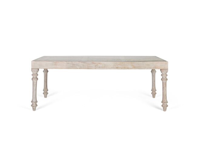 Mesa de comedor rectangular de madera de mango tallada a mano 220 cm 77x200x100