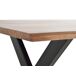 Mesa de madera de acacia y patas de metal natural .GINER Y COLOMER Mesa de madera de acacia y patas de metal natural .GINER Y COLOMER Marrón