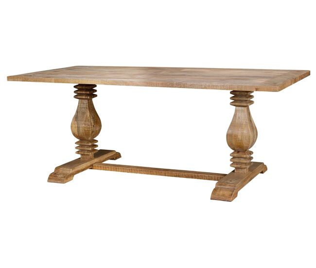 Mesa de comedor 8 plazas en madera de mango natural 2 metros 77x200x100
