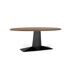 Mesa de comedor madera de acacia natural y hierro .GINER Y COLOMER Mesa de comedor madera de acacia natural y hierro .GINER Y COLOMER Marrón
