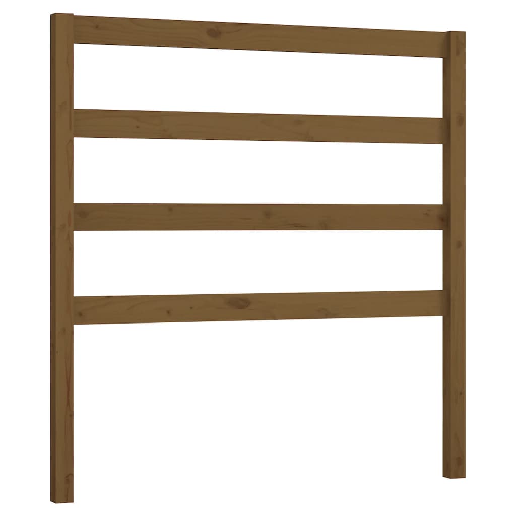 Cabecero de cama madera maciza de pino marrón miel 81x4x100 cm