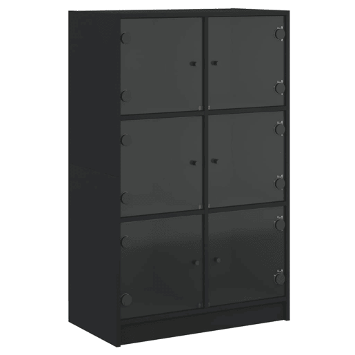 vidaXL Armário alto c portas 68x37x109 cm derivados de madeira preto vidaXL Armário alto c portas 68x37x109 cm derivados de madeira preto