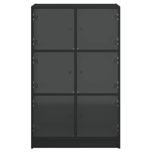 vidaXL Armário alto c portas 68x37x109 cm derivados de madeira preto vidaXL Armário alto c portas 68x37x109 cm derivados de madeira preto