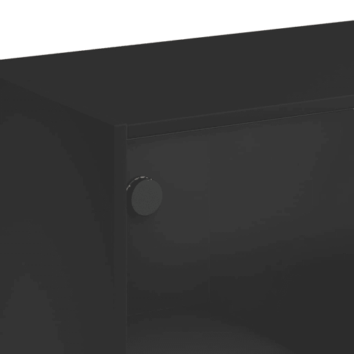 vidaXL Armário alto c portas 68x37x109 cm derivados de madeira preto vidaXL Armário alto c portas 68x37x109 cm derivados de madeira preto