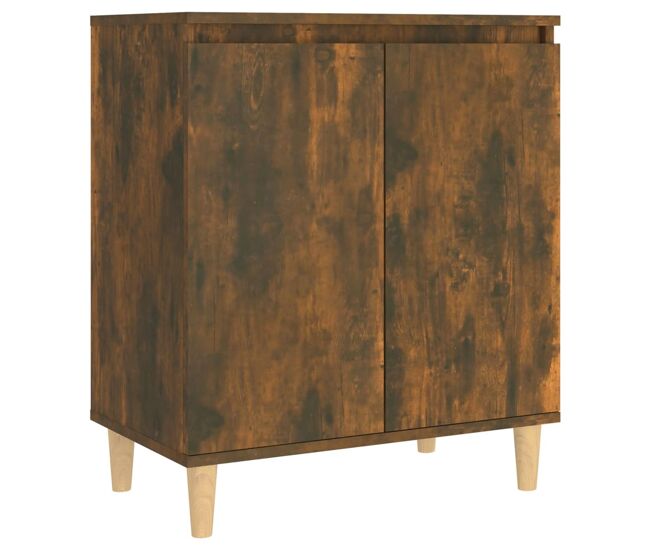 Vidaxl aparador madera contrachapada color roble ahumado 60x35x70 cm