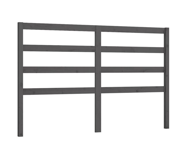Cabecero de cama madera maciza de pino gris 166x4x100 cm