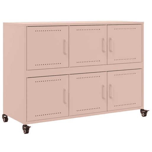 vidaXL Aparador 100,5x39x72 cm aço rosa vidaXL Aparador 100,5x39x72 cm aço rosa