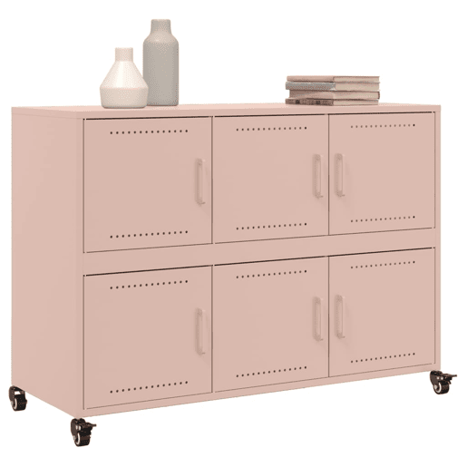 vidaXL Aparador 100,5x39x72 cm aço rosa vidaXL Aparador 100,5x39x72 cm aço rosa
